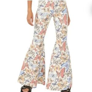 Free people butterfly flare jeans